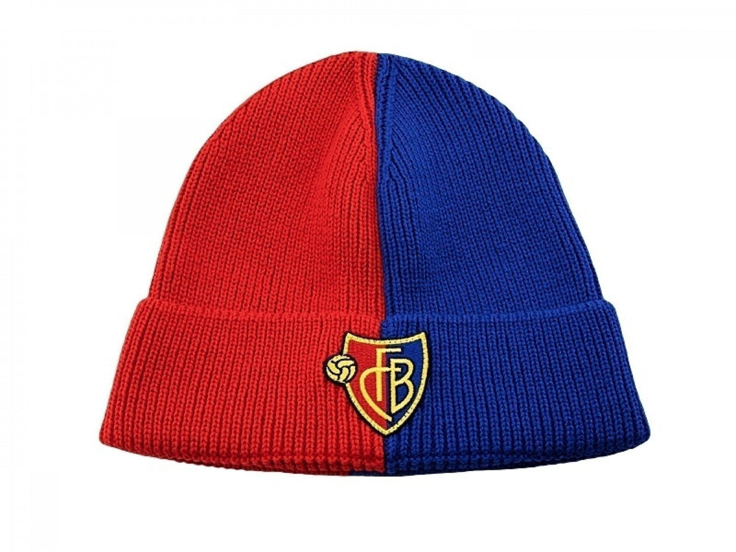 Beanie gerippt rotblau