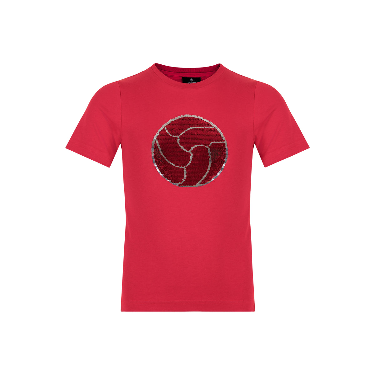 T-Shirt Kids Pailletten rot