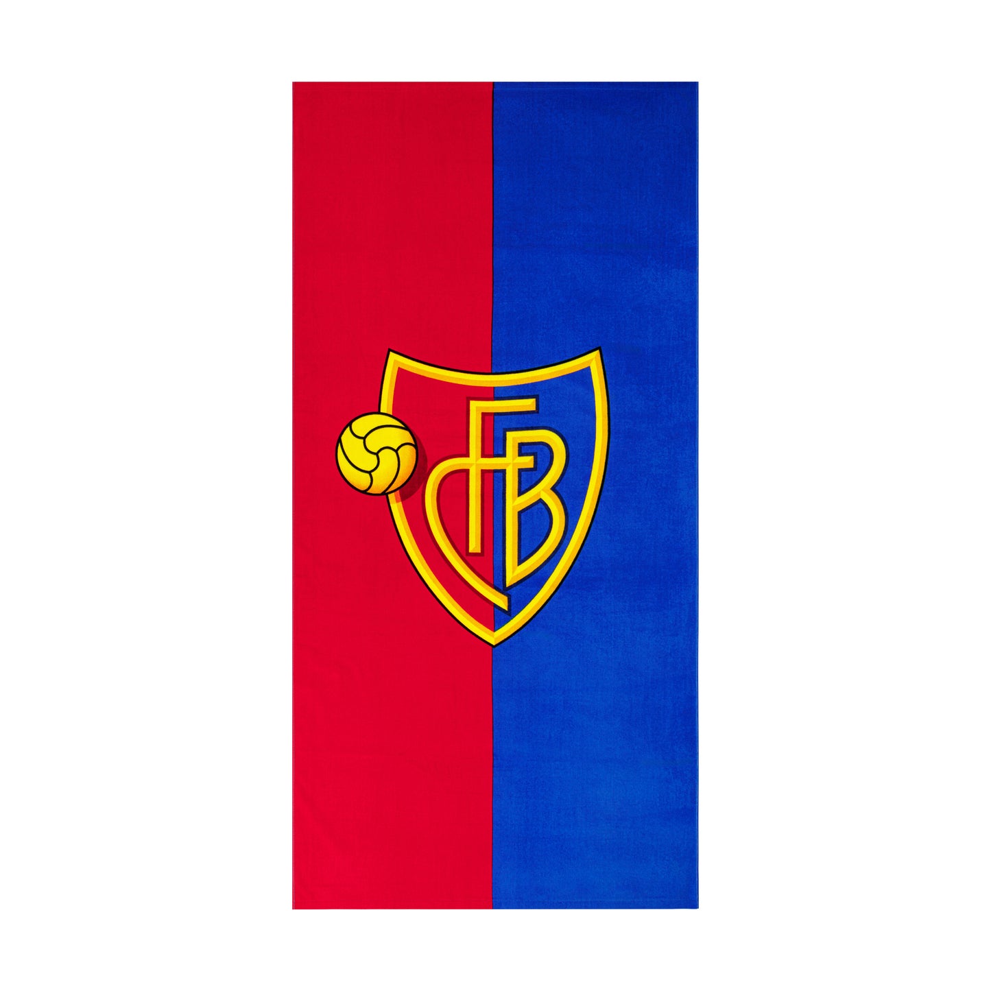 Strandtuch rotblau Crest