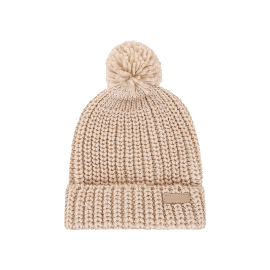 Bommelstrickmütze beige FC BASEL
