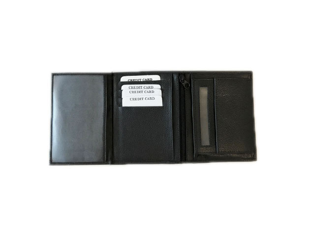 Portemonnaie Leder schwarz