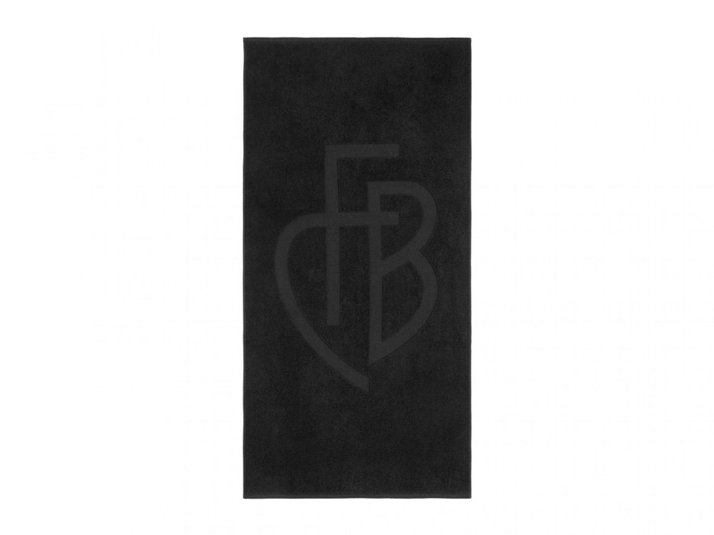 Duschtuch schwarz Monogramm