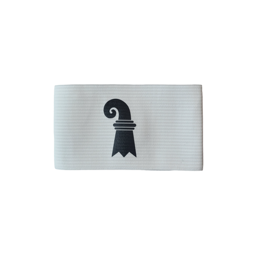 Kapitänsbinde weiss mit Baslerstab