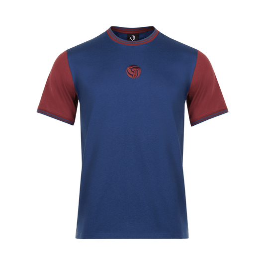 T-Shirt rotblau Ball