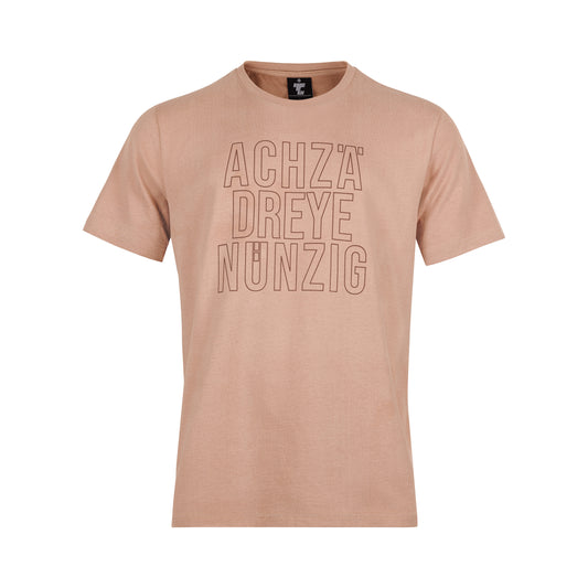 T-Shirt Achzädreyenünzig braun